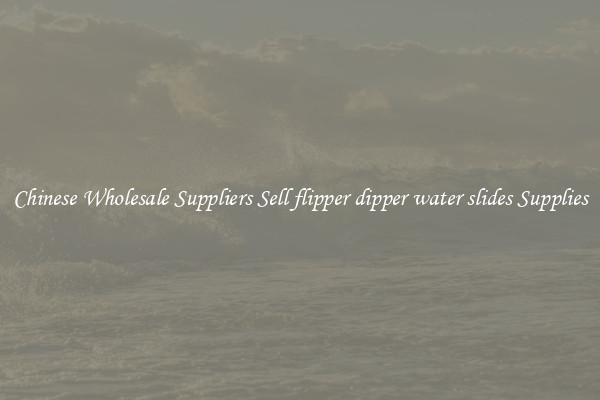 Chinese Wholesale Suppliers Sell flipper dipper water slides Supplies