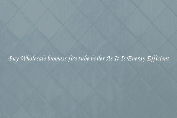 Buy Wholesale biomass fire tube boiler As It Is Energy Efficient