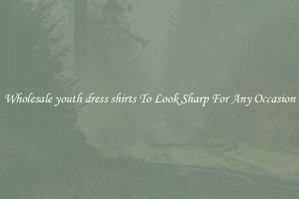 Wholesale youth dress shirts To Look Sharp For Any Occasion