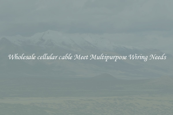 Wholesale cellular cable Meet Multipurpose Wiring Needs