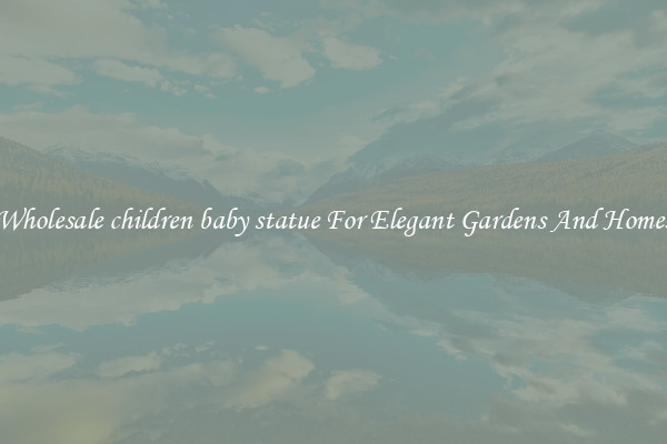 Wholesale children baby statue For Elegant Gardens And Homes