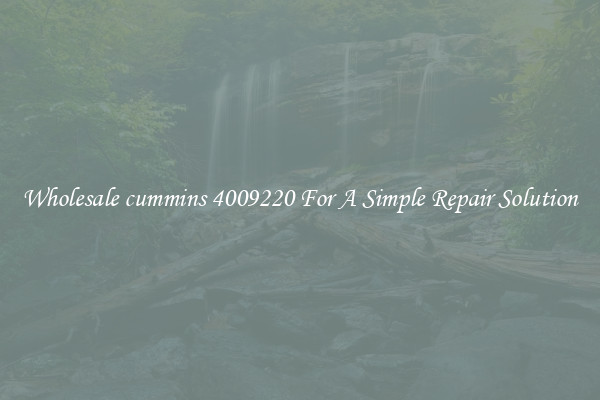 Wholesale cummins 4009220 For A Simple Repair Solution
