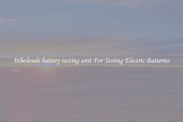 Wholesale battery testing unit For Testing Electric Batteries