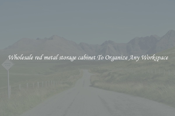 Wholesale red metal storage cabinet To Organize Any Workspace