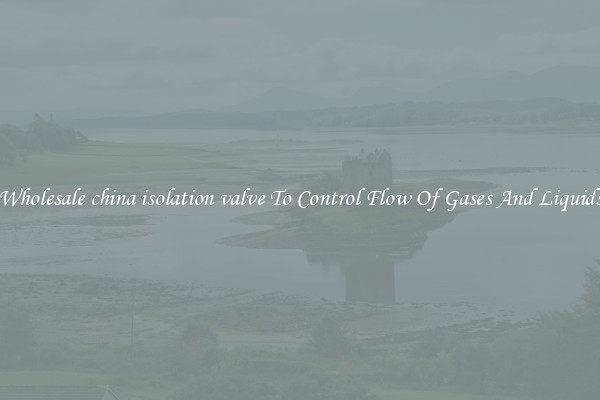 Wholesale china isolation valve To Control Flow Of Gases And Liquids