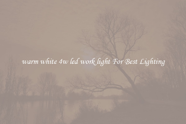 warm white 4w led work light For Best Lighting