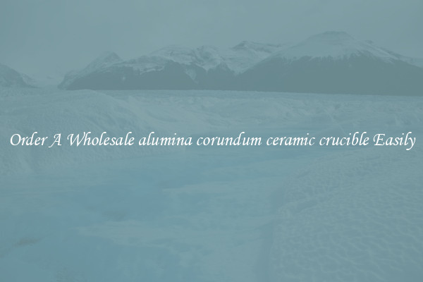 Order A Wholesale alumina corundum ceramic crucible Easily