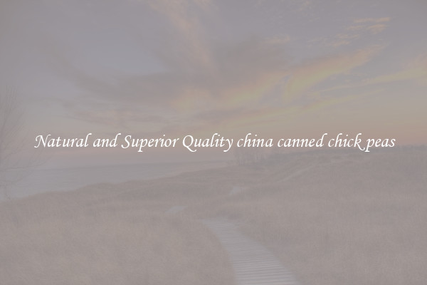 Natural and Superior Quality china canned chick peas