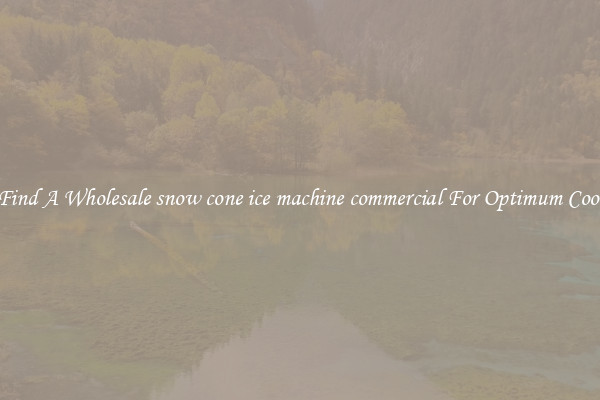 Find A Wholesale snow cone ice machine commercial For Optimum Cool