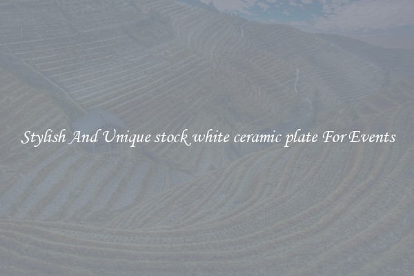 Stylish And Unique stock white ceramic plate For Events