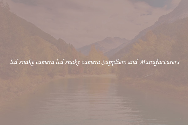 lcd snake camera lcd snake camera Suppliers and Manufacturers