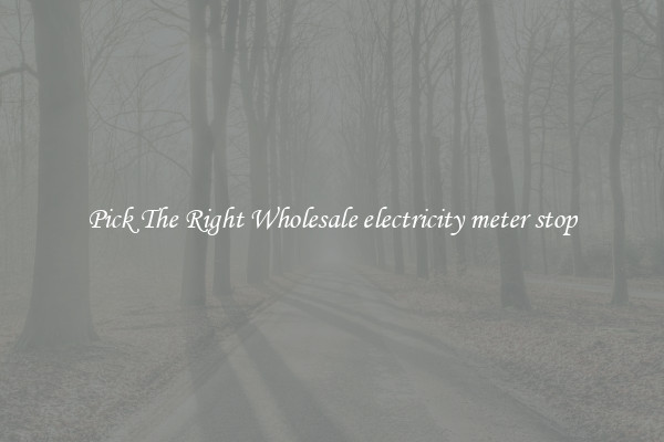 Pick The Right Wholesale electricity meter stop