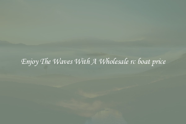 Enjoy The Waves With A Wholesale rc boat price