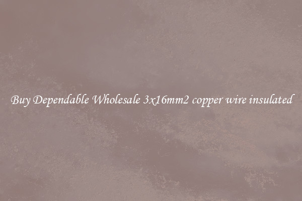 Buy Dependable Wholesale 3x16mm2 copper wire insulated