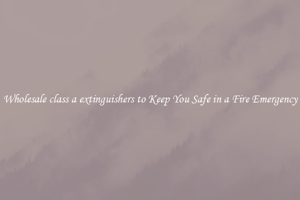Wholesale class a extinguishers to Keep You Safe in a Fire Emergency