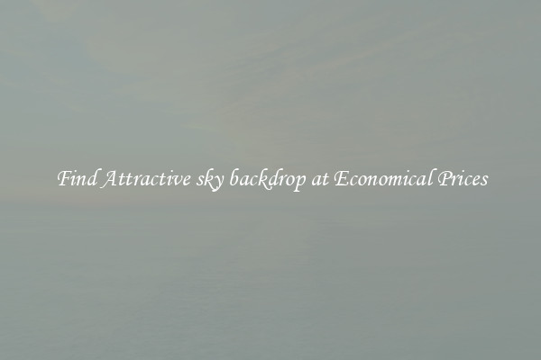 Find Attractive sky backdrop at Economical Prices